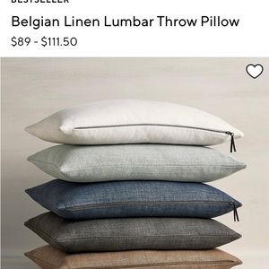 Pottery Barn Belgium linen lumbar pillow cover